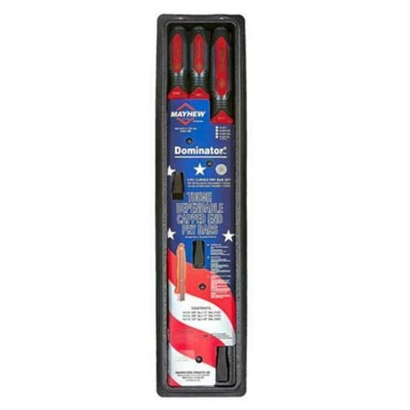 Mayhew Tools MAY-14071 Red Dominator Curved Pry Bar - 3 Piece