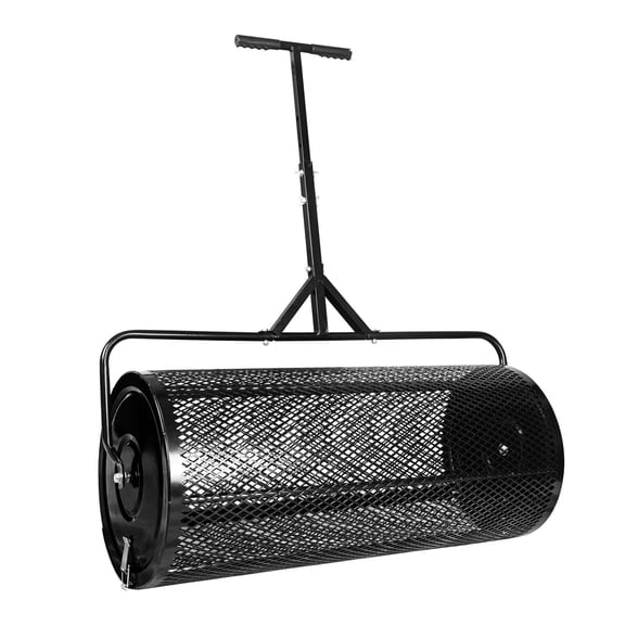 Mayhihi 36 inch Wide Steel Mesh Compost Spreader with Adjustable T-Handle for Peat Moss Manure Topsoil