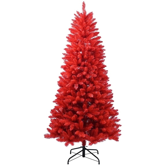 Mayhihi 5FT Christmas Tree, Red Pine Premium Artificial Tree, 624 Realistic PVC Mixed Tips