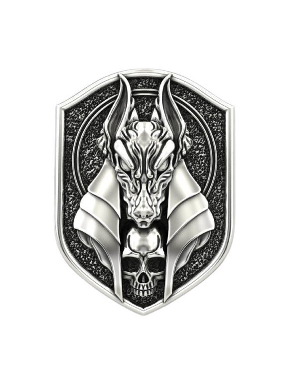 Anubis Ring, Gothic Wolf Head Ring for Men, Egyptian God Anubis Amulet Ring Norse Viking Wolf Animal Ring Anubis Wolf Jewelry, Hip Hop Anubis Wolf Ring Punk Wolf Shield Ring