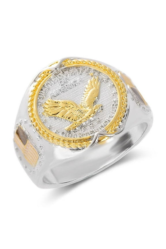 Flying Eagle Ring, American Flag Eagle Ring for Men, Norse Viking Eagle Ring Hawk Eagle Jewelry, Celtic Eagle Bird Ring Hip Hop Bald Eagle Ring Punk Eagle Animal Biker Ring