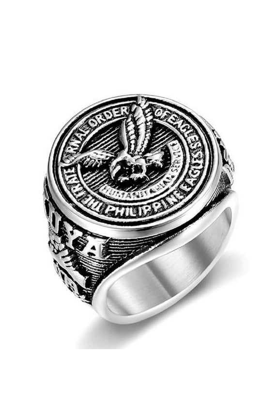 Flying Eagle Ring, Bald Eagle Ring for Men, Viking Eagle Animal Ring Punk American Eagle Jewelry, Silver Hawk Ring Eagle Totem Ring Flying Hawk Ring