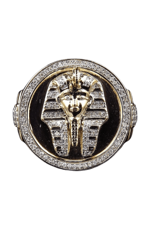 Pharaoh Ring, Pharaoh King Ring for Men, Ancient Egyptian Pharaoh Head Ring Rock Pharaoh Jewelry, Gothic Horus Pharaoh Ring Hip Hop Gold Pharaoh Band Ring Punk Pharaoh Signet Ring