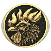 MAYIAHEY Rooster Ring, Rooster Animal Ring for Men, Vintage Rooster Zodiac Ring Punk Phoenix Bird Jewelry, Tribal Rooster Ring Rock Rooster Ring Retro Rooster Zodiac Ring Cock Chicken Ring