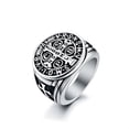 thumbnail image 1 of MayiaHey Vintage Jesus Cross Ring for Men, Retro Christ Jesus Cross Ring Catholic Jesus Cross Jewelry, Rock Jesus Cross Ring Christian Cross Amulet Ring Punk Knight Crusader Cross Ring, 1 of 3