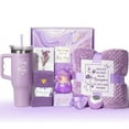 thumbnail image 1 of Mother's Day Gifts Birthday Gifts for Women Self Care Gifts Get Well Soon Gifts Ocean Relaxing Spa Gifts Care Package Unique Anniversary Blue Gifts Basket Kit with Flannel, 1 of 9