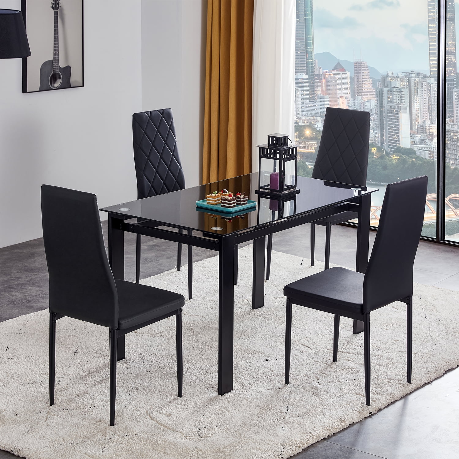 Mayin 5 Pieces Dining Table Set for 4, 29.5