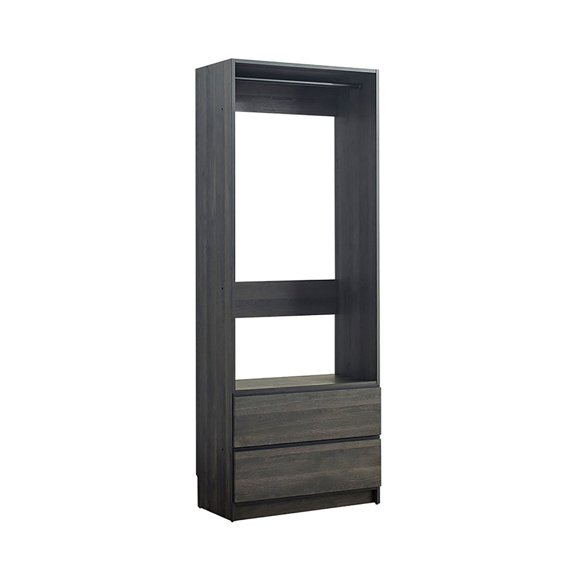 Maykoosh Closet System Customizible, Walk-In Wardrobe Organizer, Closet System with Hanging, Hanging Rods, Drawers, Heavy Duty-Color:Black,Size:Model C 1 Closet