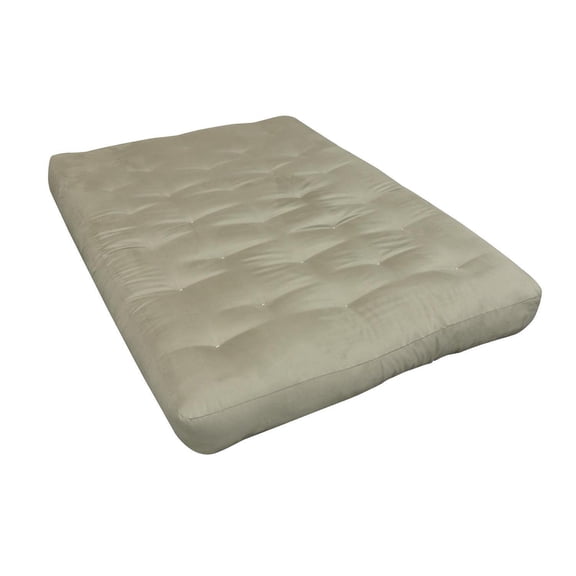 Maykoosh 8" Handcrafted Cott Size 30X75 Tan Microfiber Futon Mattress