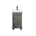 thumbnail image 1 of 18 Inch Green Bathroom Vanity Sink Set - Compact Vanity Unit with Ceramic Basin - Stylish Small Space Decor, 1 of 1