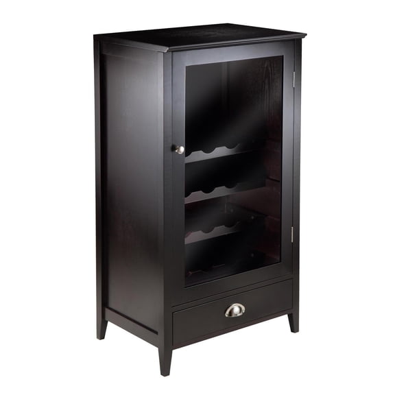 Wine Cabinet 20 Bottle - Modular Wine Storage Shelf - Modern Bar Cabinet - Espresso Finish