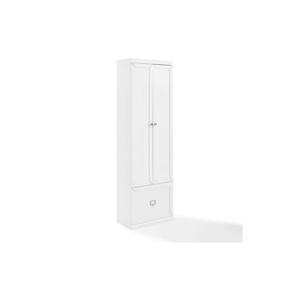 Maykoosh Antique Accents Harper Convertible Pantry Closet - White, 12.5"D x 22"W x 74"H, Pantry Cabinet with Removable Shelves, Engineered Wood, Freestanding Storage Pantry for Kitchens