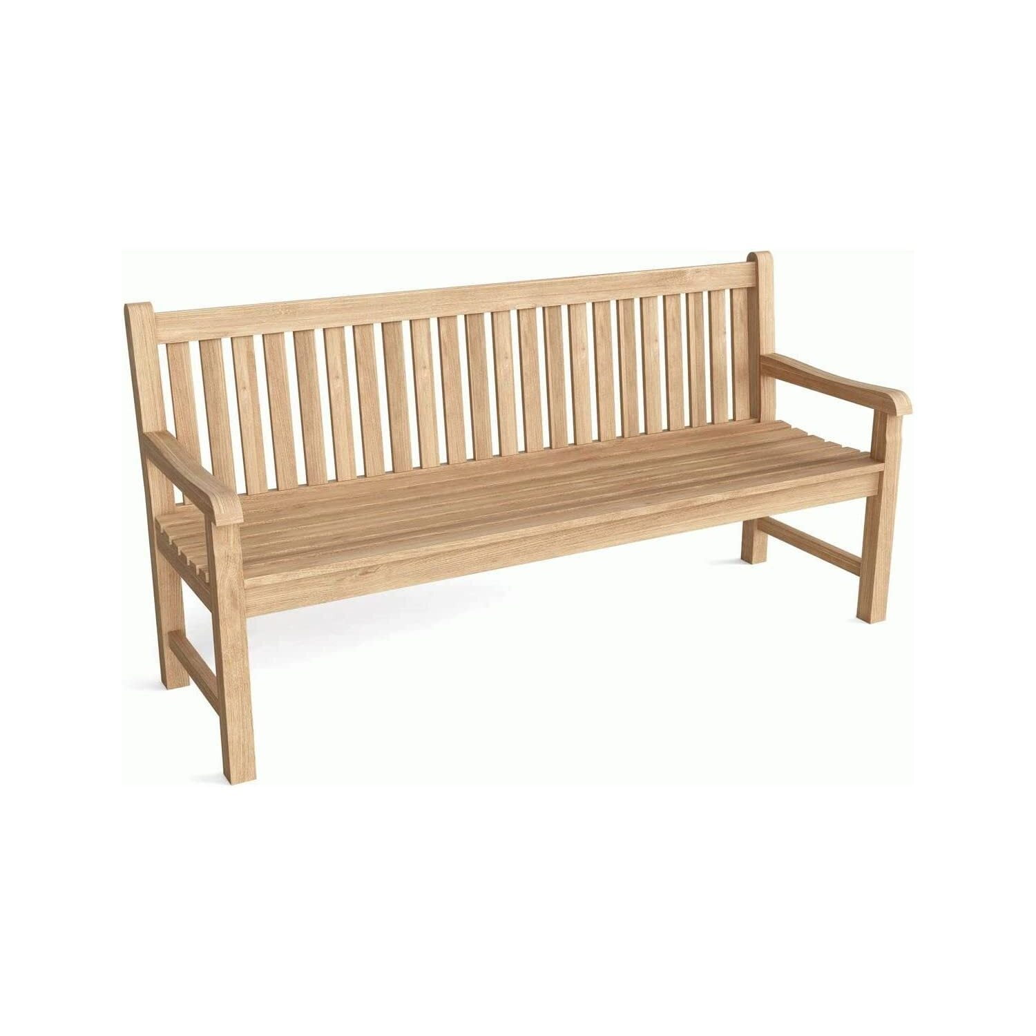 Classic 71'' Teak Wood Traditional Outdoor Bench