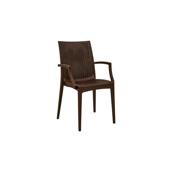 Indoor Outdoor Patio Dining Chair - Stackable Antique Style Accent Chair