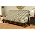 thumbnail image 1 of Maykoosh Art Deco Dreams Futon Frame-Reclaim Mocha Finish-Suede Gray Mattress - 31"D x 76"W x 37"H, 3 Seating Capacity, Rectangular, Tufted Cushions, 1 of 7