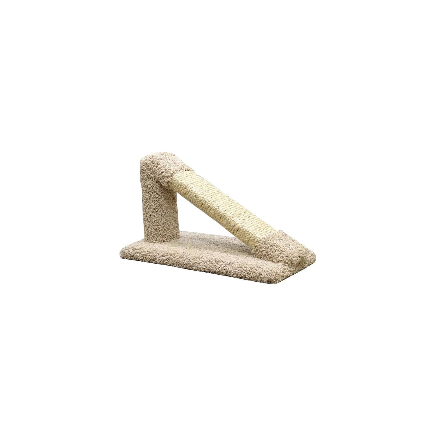 Asian Aesthetics Round Multi Scratcher - 16 x 16 x 24 inches, Scratch Prevention Cat Post, Carpet Material, Easy to Assemble in Brown Color