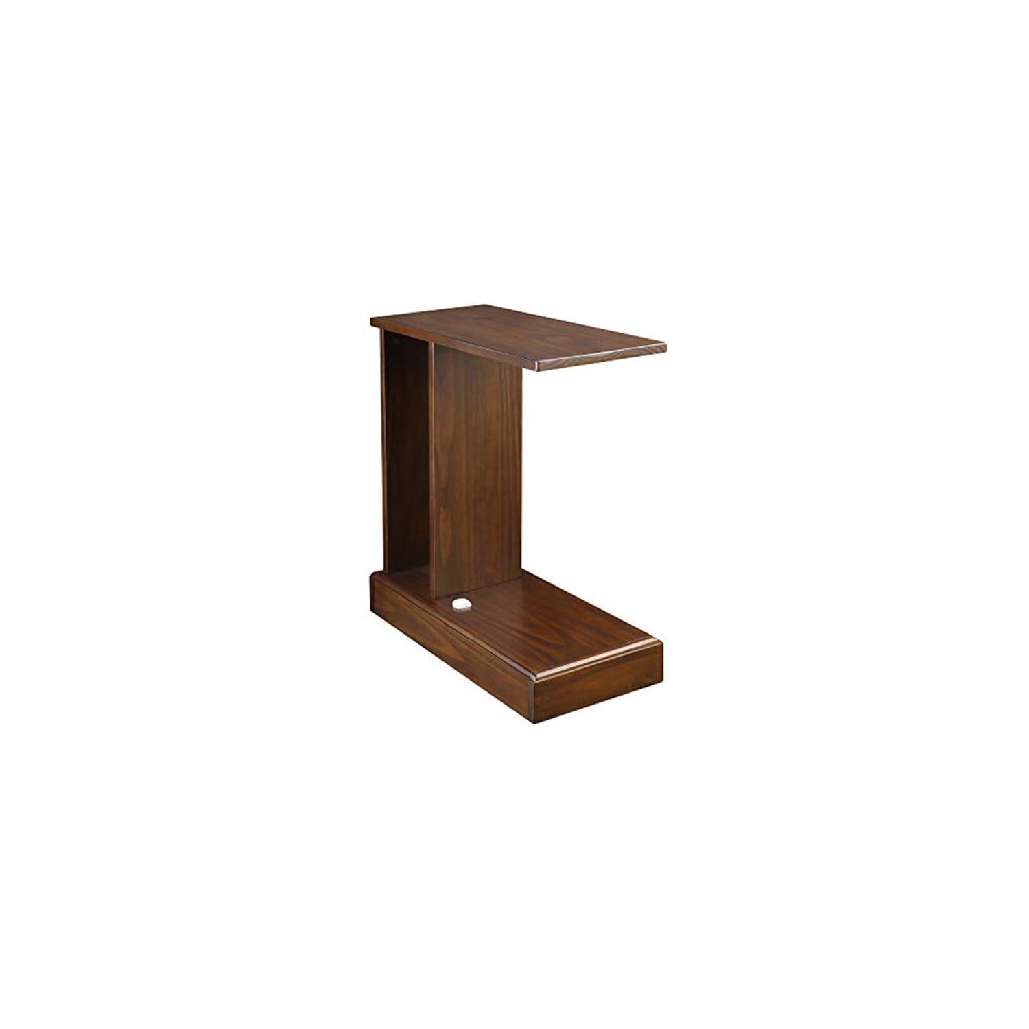 C Table with Drawer - 24" Height, Mocha Finish - Laptop &amp; Storage ...