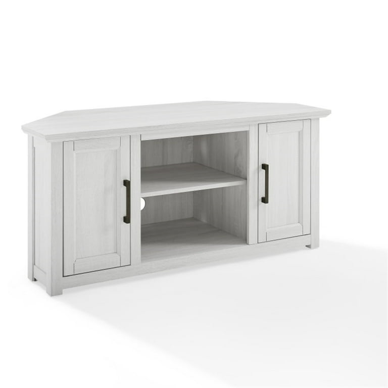Whitewash corner tv stand deals