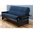 thumbnail image 1 of Maykoosh Artistic Accomplishment Futon Frame-BlackFinish-Suede Navy Mattress, 1 of 1