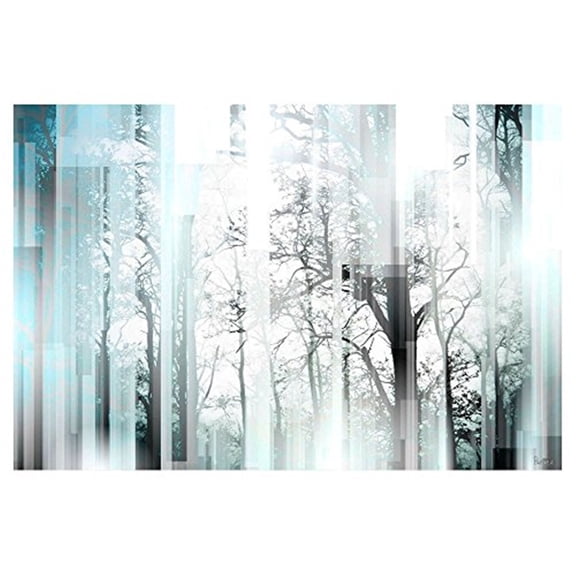 Trees Painting Print on Canvas Wall Art, 40x60 Inch Large Tree Artwork for Living Room Decor