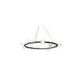 thumbnail image 1 of Black Chandelier - Modern Light Fixture with Clear Glass Shades, 1 of 1