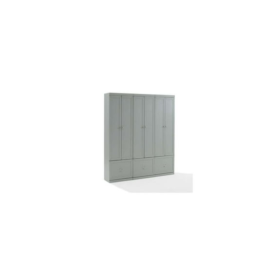 Entryway Storage Set 3-Piece Pantry Closet Organizer with Shelves & Hooks