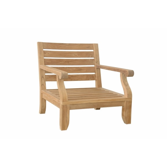 Outdoor Armchair Patio Furniture Teak Seating Modern Lounge Chair