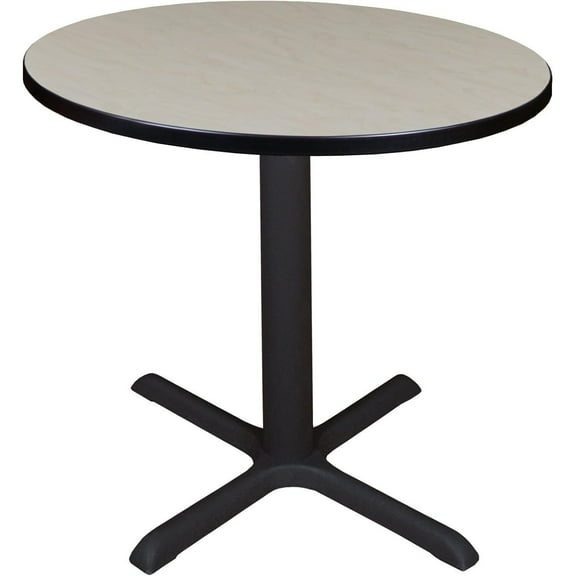 Maykoosh Boho Beauty 30" Round Breakroom Table- Maple, Adjustable and Portable Office Conference Table for Meeting Rooms and Classrooms