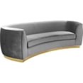 thumbnail image 1 of Velvet Accent Chair - Modern Living Room Upholstered Seating with Steel Base, 1 of 6