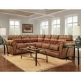 thumbnail image 1 of Boho Sectional Sofa - 88" L-Shape Couch, Rustic Tapestry Design, Solid Wood Frame, Comfortable Living Room Seating, 1 of 1