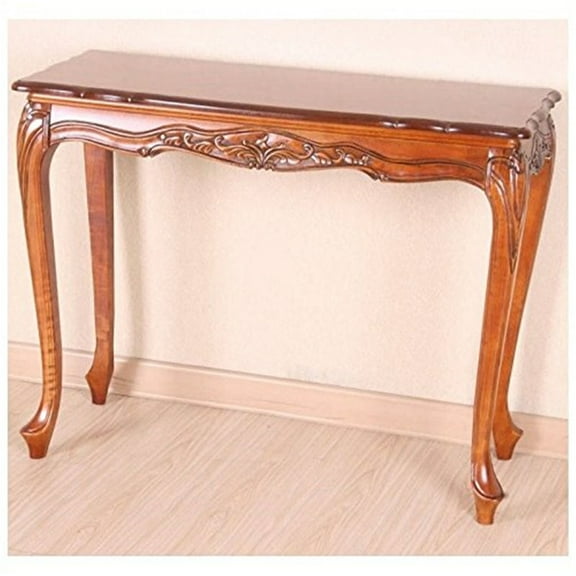 Wood Console Table Hand Carved - Hallway Lamp Table, Hardwood Design, 39" x 16" x 30"