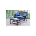 thumbnail image 1 of Patio Loveseat Coffee Table Set Outdoor Furniture Classic Comfort Blue Cushions, 1 of 1