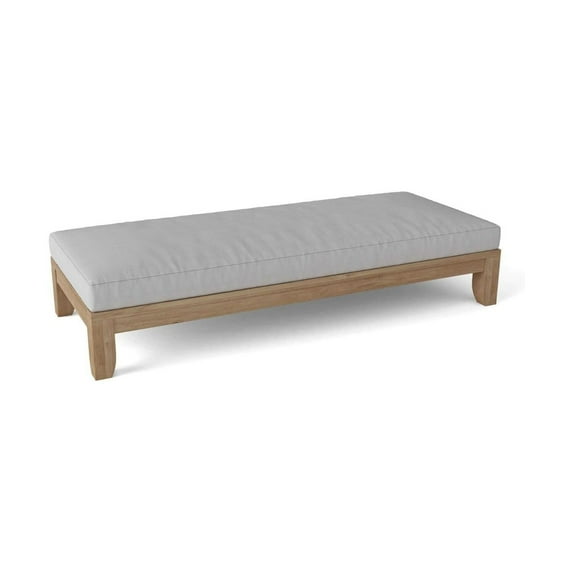 Coastal Daybed - 72 Inch Teak Outdoor Daybed with Cushions