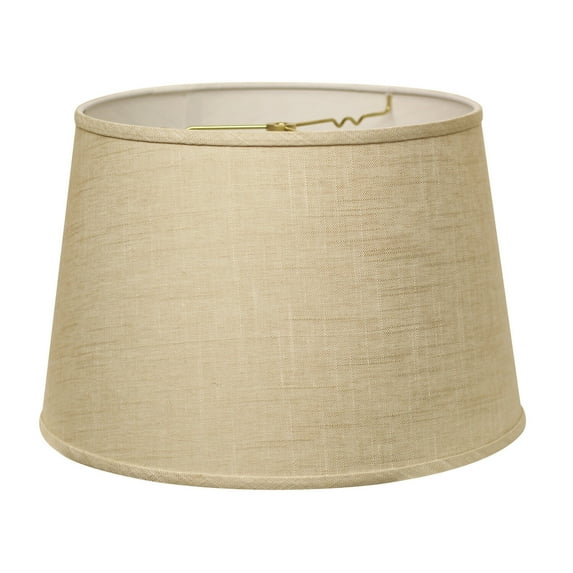 Maykoosh Country Cottage Slant Modified Empire Hardback Lampshade - 13" Top Dia x 16" Bottom Dia x 10.5" H, Stonewash Linen Shade