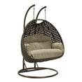 thumbnail image 1 of 2 Person Hanging Egg Chair - Outdoor Porch Swing Seat - Rustic Brown Patio Furniture, 1 of 5