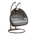 thumbnail image 1 of 2 Person Hanging Egg Chair - Outdoor Porch Swing Seat - Durable Metal Frame - Relaxing Garden Furniture, 1 of 5