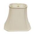thumbnail image 1 of Maykoosh Earthy Elegance Cut Corner Rectangle Bell Softback Lampshade with Washer Fitter, White Natural Fabric Lampshade for Table Lamps, 9" Top x 16" Bottom x 12" Height, 1 of 3