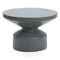 thumbnail image 1 of Round Outdoor Coffee Table, Gray MGO Table, Patio Side Table - 24 Inch, 1 of 6