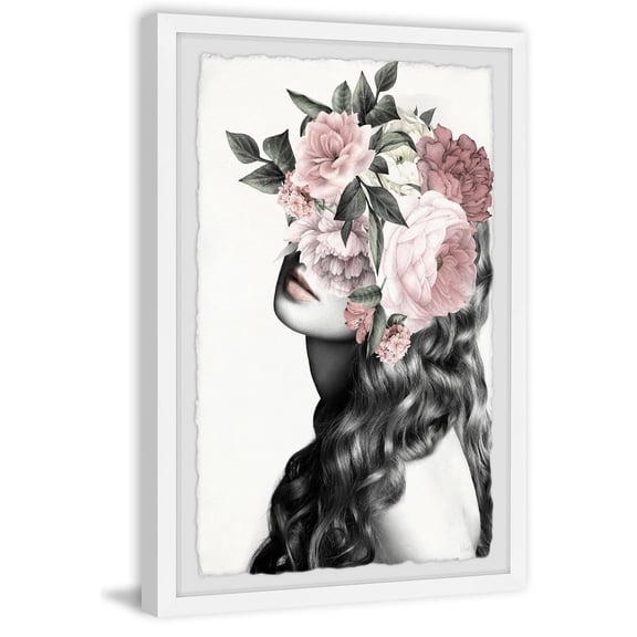Curly Bloom Framed Painting Print - Earthy Elements Wall Art Decor - Home Living Room Decor