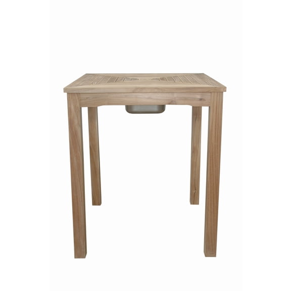 Ice Chiller Bar Table - Stainless Steel Beverage Cooler - Patio Outdoor Bar Furniture