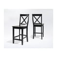 thumbnail image 1 of Maykoosh Eclectic Elegance X-Back Bar Stool (Set of 2), 24-inch Seat Height, Black, 18.13"D x 18.25"W x 41"H, Ideal Bar Stool for Dining or Pub Tables, 1 of 6