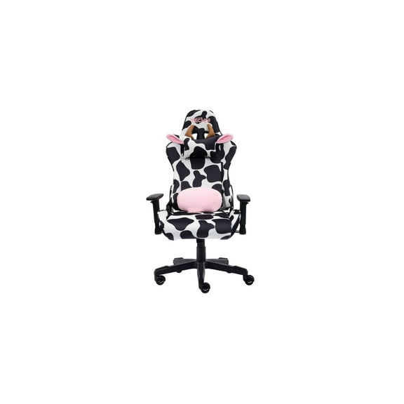 Cow Print Gaming Chair - Reclining Ergonomic Swivel PC Game Chair