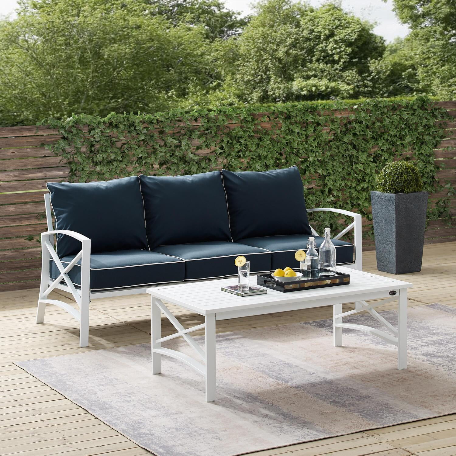 Outdoor metal 2024 sofa table
