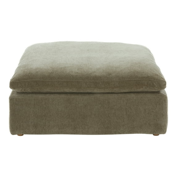 Performance Fabric Ottoman - Durable Upholstery - Desert Sage