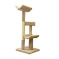 thumbnail image 1 of Maykoosh Natural Beauty Multiple Perch Cat Tree, Cat Tree with Scratch Post for All Cat Breeds, Indoor Cat Gym with Perches, Sturdy Wood Construction with Carpet Upholstery-Color:Brown,Size:Round, 1 of 6