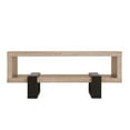thumbnail image 1 of Modern Coffee Table - Driftwood & Black Metal - Open Shelf Design - Living Room Accent Table, 1 of 4
