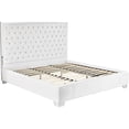 thumbnail image 1 of Velvet Upholstered Bed with Chrome Frame - Modern Glam Bedroom Furniture, 1 of 6
