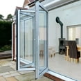 thumbnail image 1 of Aluminum Folding Patio Door - 144" Wide, 80" High, 5 Panel White Finish, 1 of 1