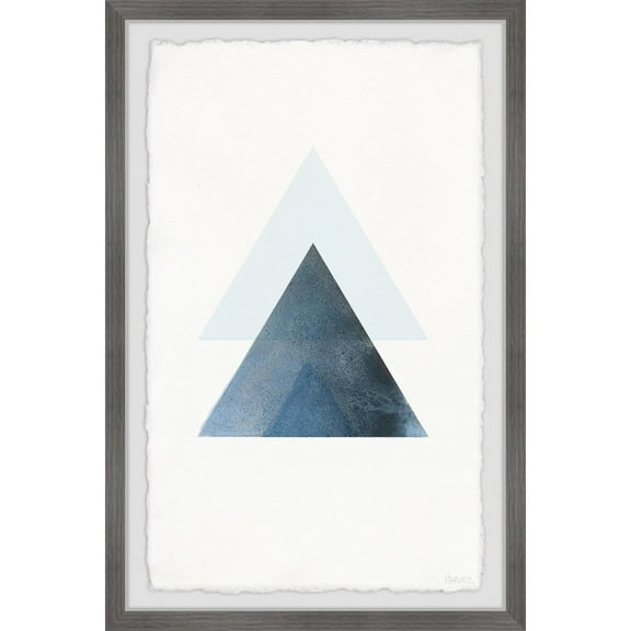Gothic Blue Triangle Painting Print - Framed Wall Art Decor - Magic Home Accent