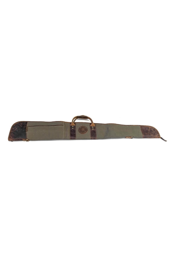 Shotgun Case for Travel & Storage - Buffalo Leather & Canvas Gun Bag